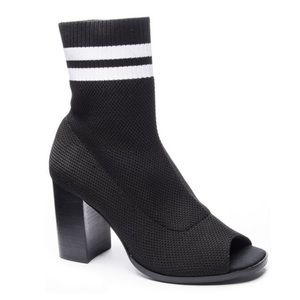 Chinese laundry Sahara knit peep toe Ankle Bootie